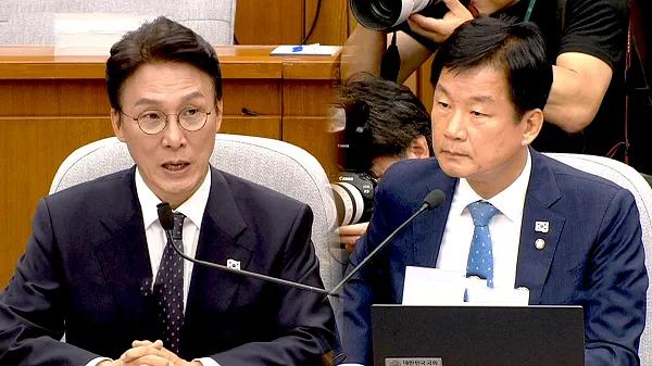 金民锡的总理人事听证会上遭遇国民力量尖锐提问：如何评价尹锡悦政府的总理韩德洙
