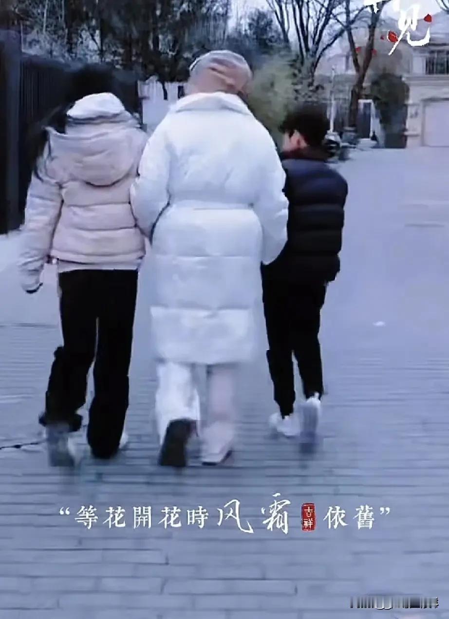 张兰左手牵着孙女，右手牵着孙子，别提多高兴了。玥儿和霖霖回北京了，住在张兰这边