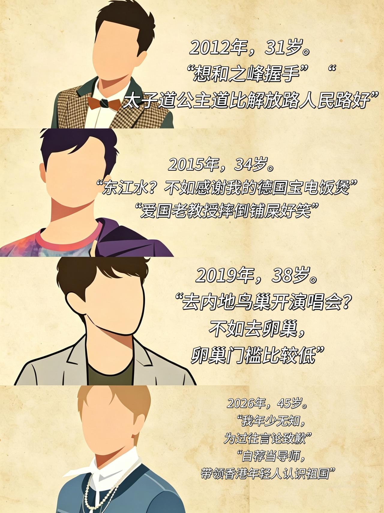 漫画:某位广东去香港发展的歌手的所谓“年少无知”