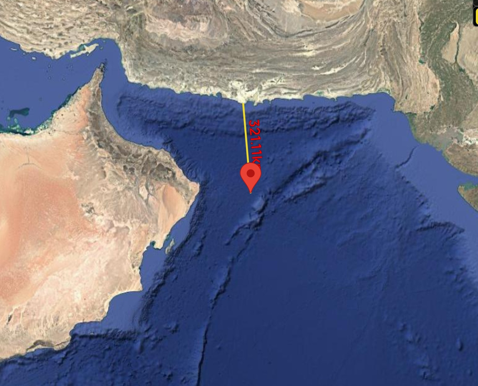 3月7号的卫星图像显示，美国海军林肯号航母(CVN-72)位于阿曼以东海域活动，
