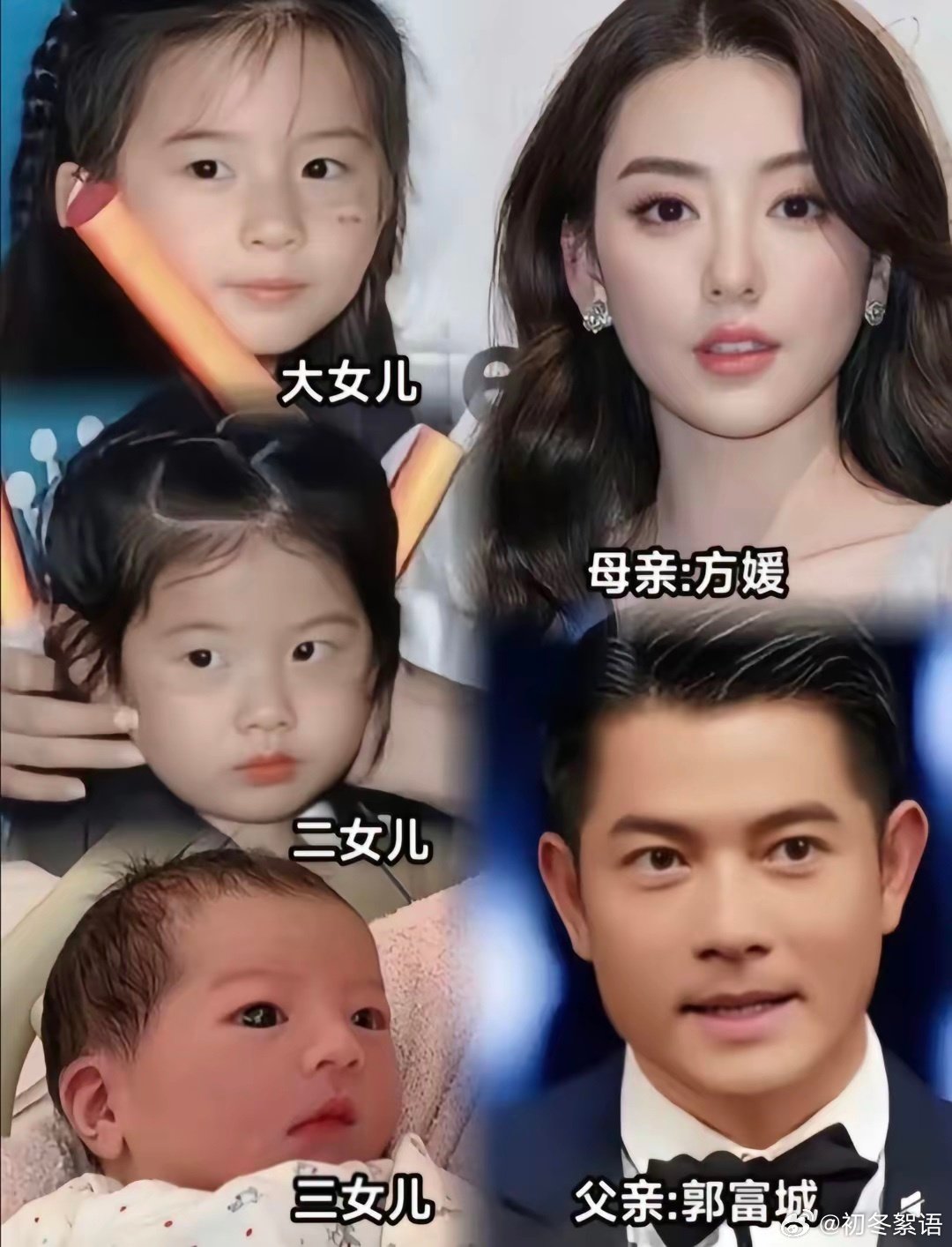 方媛小时候就自带明星脸，难怪三个女儿都是高颜值。郭天王真是好眼光！​