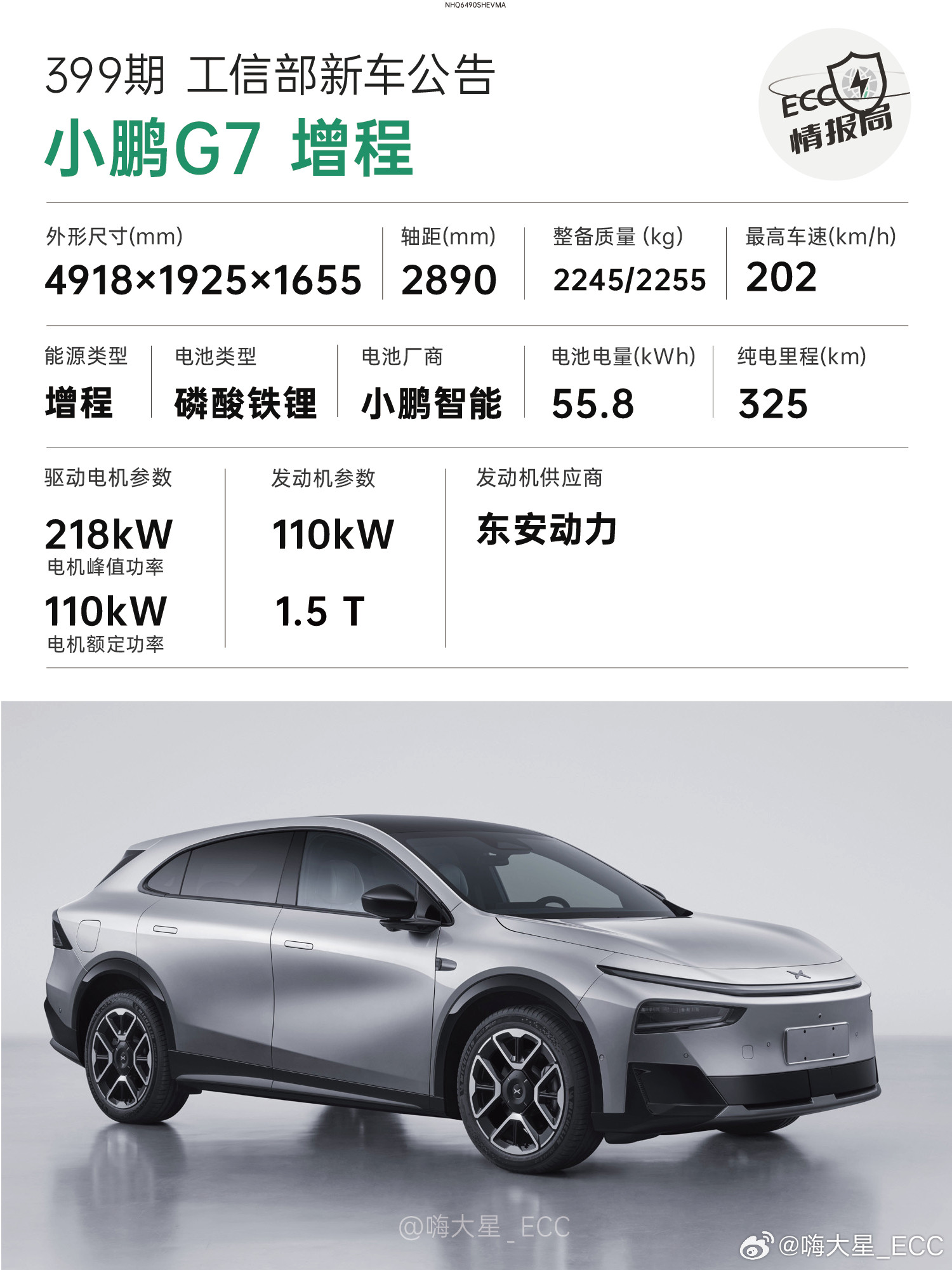 工信部新车公告——小鹏G7增程版继X9之后，G7的增程版也来了，毫无预
