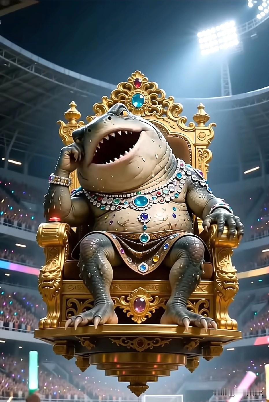 最近网络上经常刷到一只大金蟾一身穿金戴银，表情夸张怪异，这是什么梗？表达的是什