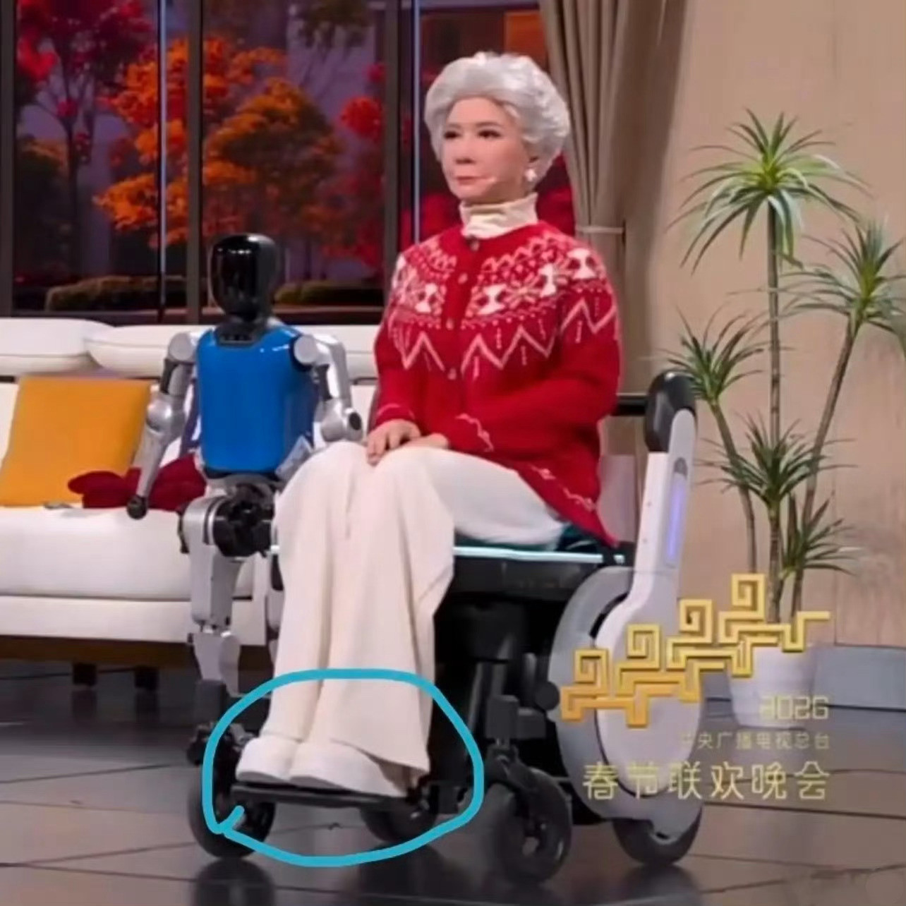 春晚有瑕疵了，这不是明显的穿帮镜头吗？郭晶晶记不清结婚多少年