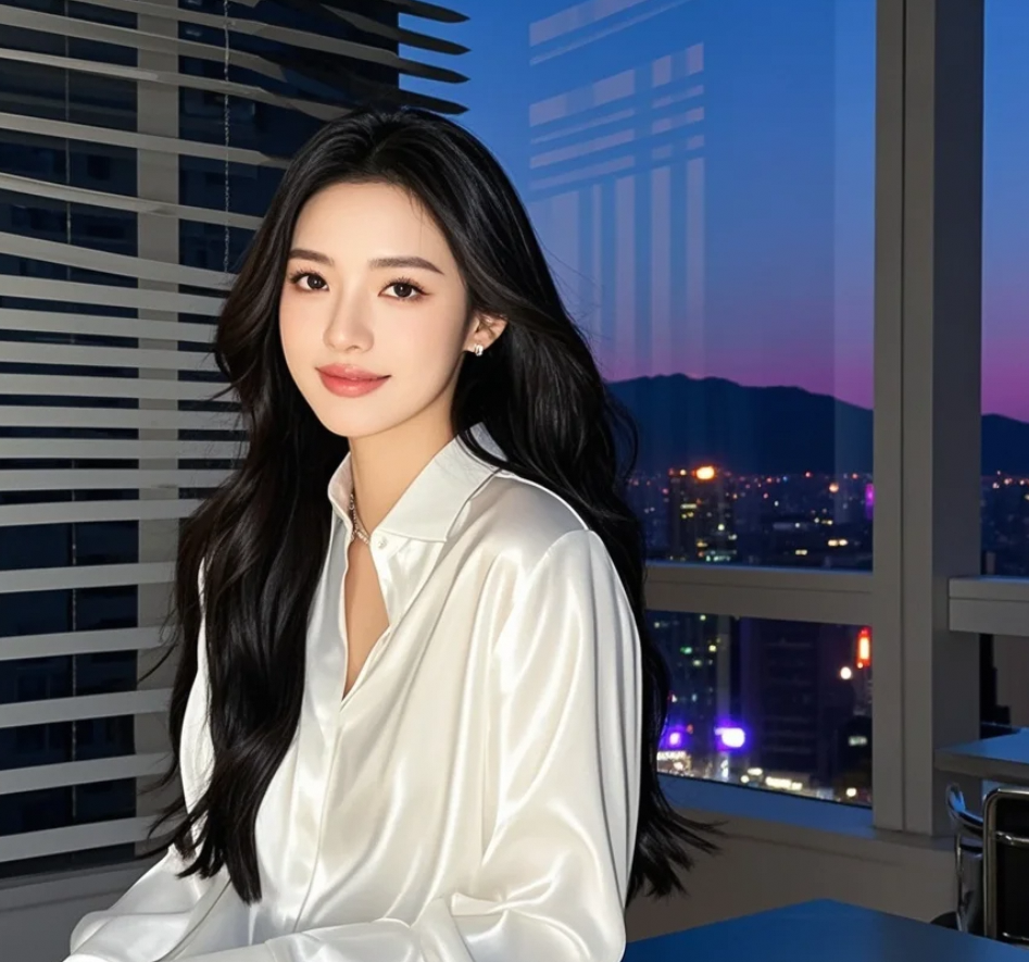 她转身的一瞬间，夜色都为她停留