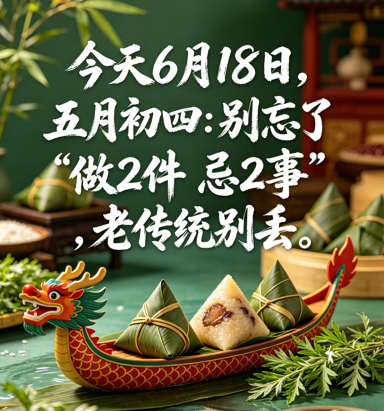 【6月18日｜五月初四｜明天端午：今天别摆拍，干两件事最值——净门+把粽料