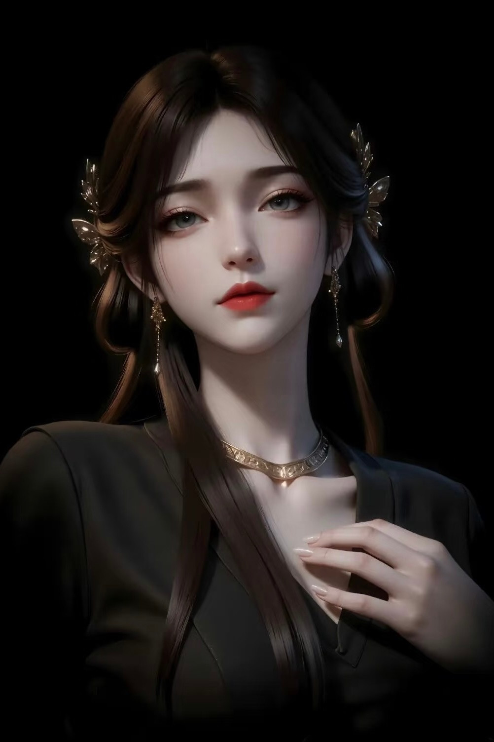 凡人修仙传梅凝【精美壁纸】纯黑色背景，更显深邃！​​​