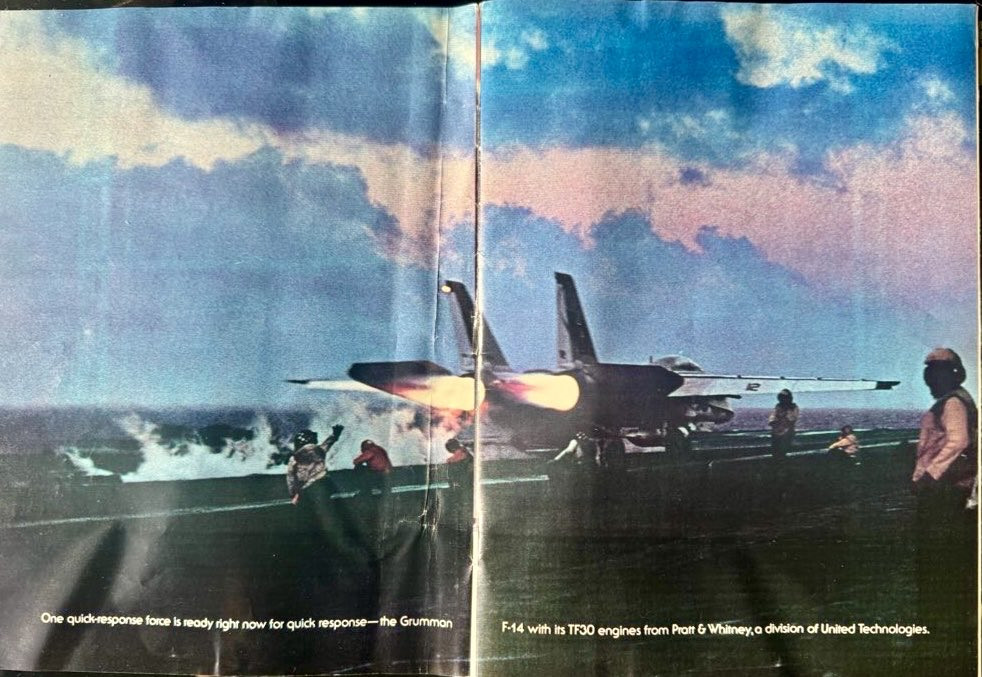 猫宁。古早杂志上的F-14大猫出击瞬间