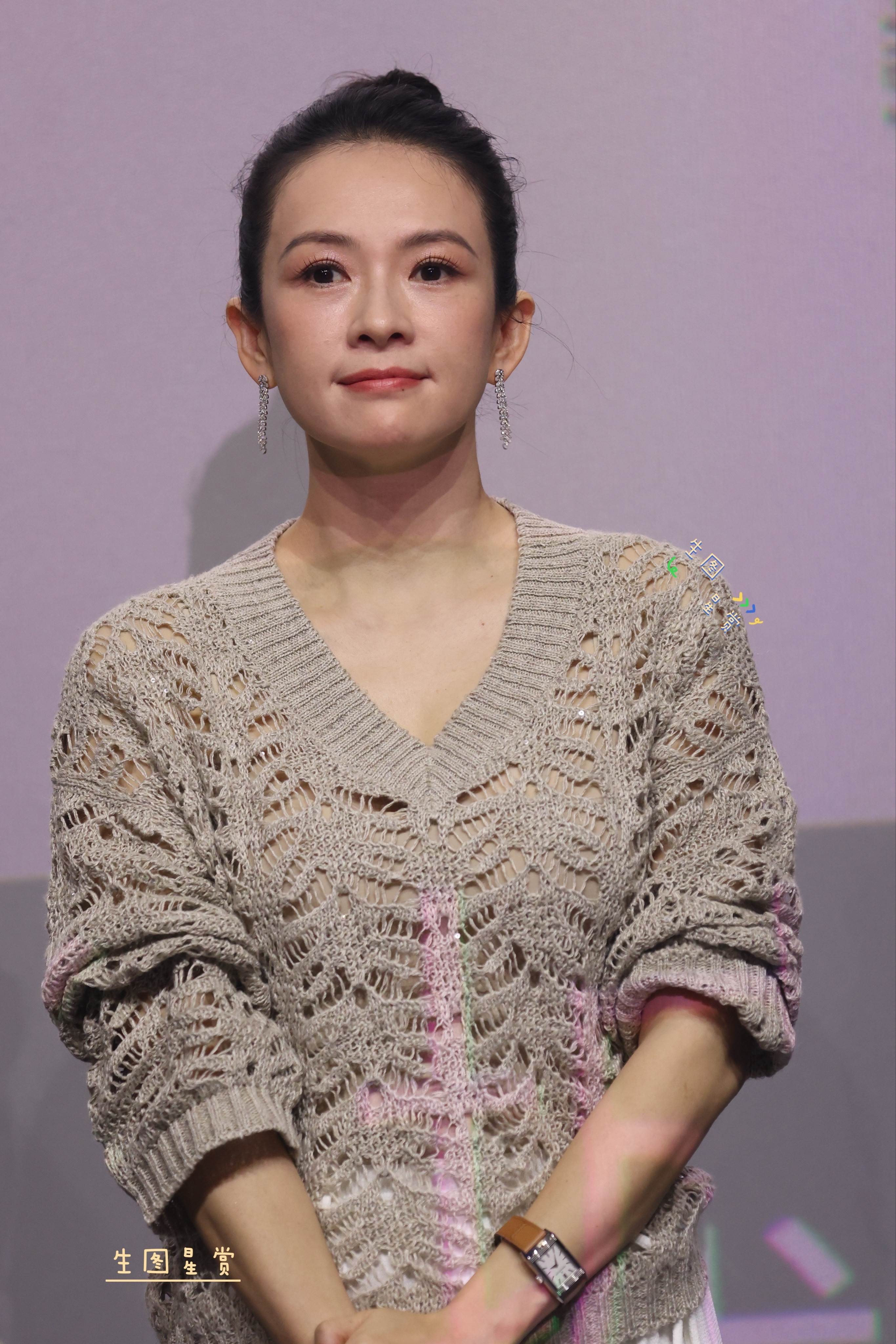 章子怡酱园弄上海路演，干净利落电影脸​​​
