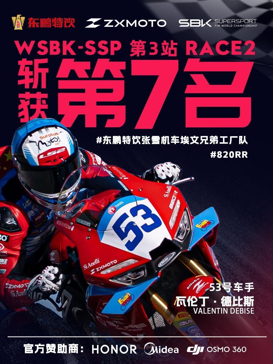 比赛结果出炉，张雪机车第74月19日晚，2026世界超级摩托车锦标赛（WSB