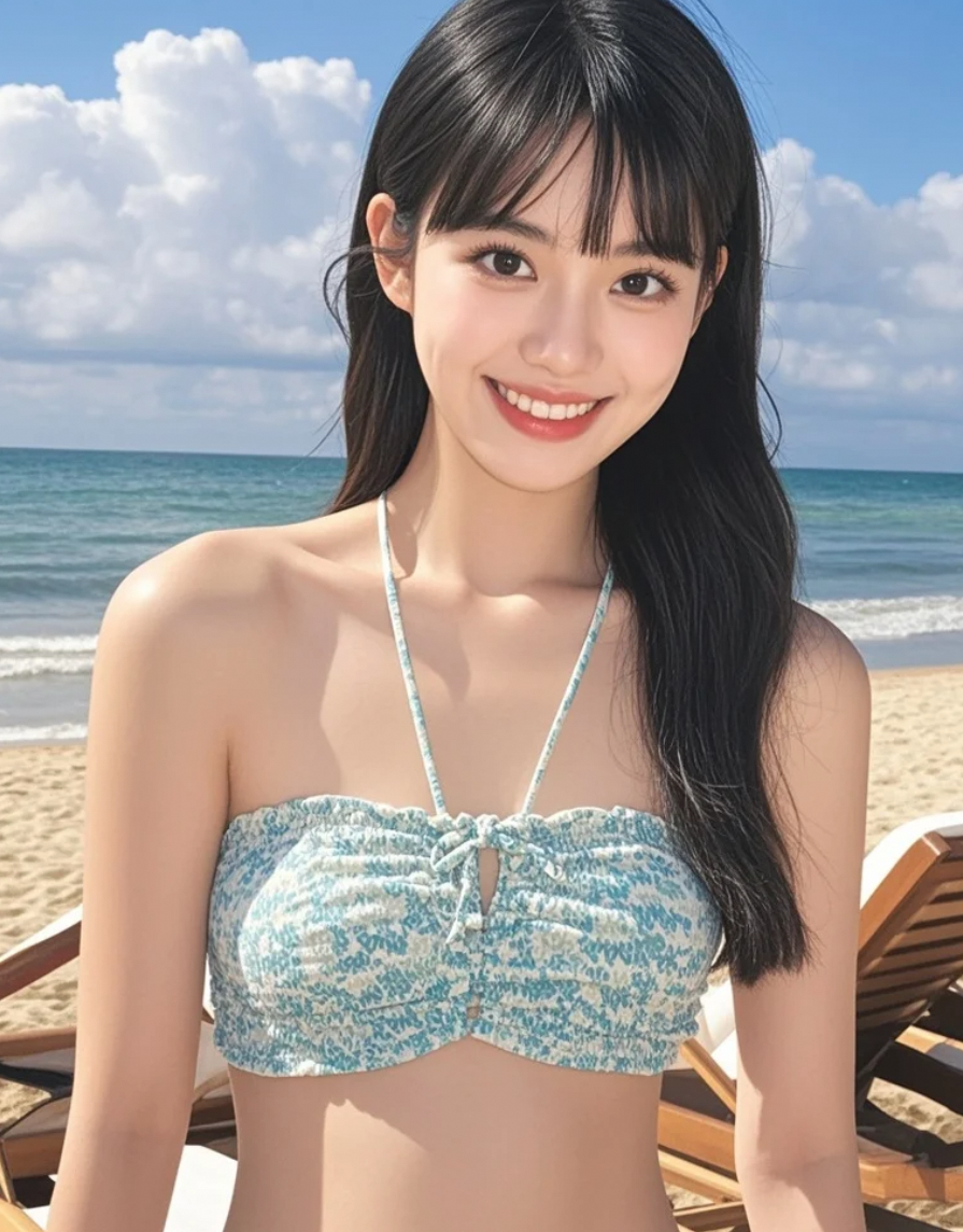穿上比基尼去度假，这位美女在海边美翻了