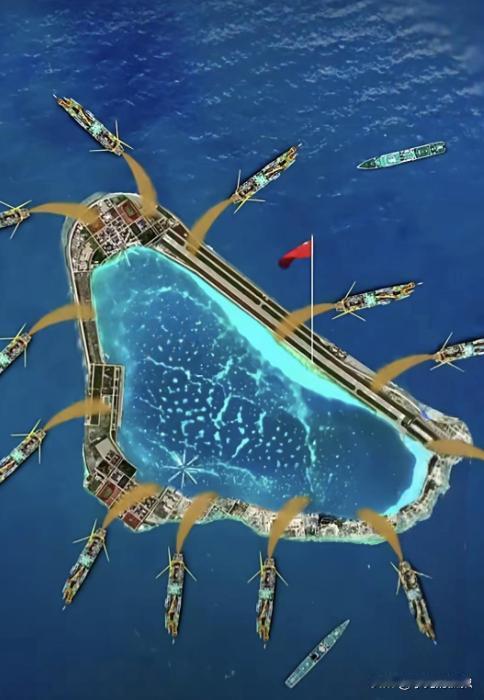 不要再说给黄岩岛填岛了，这是不现实的，我们只能守，黄岩岛周围，出了泻湖范围，水深