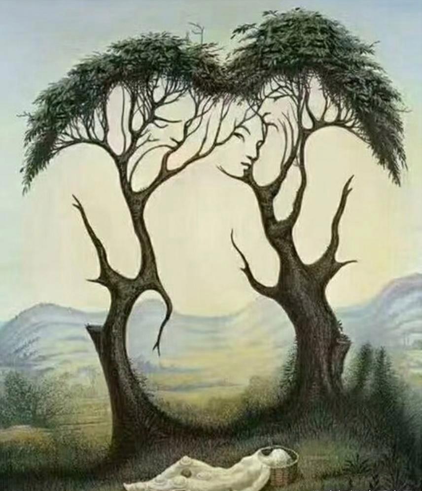 眼力大闯关！这幅画藏了好多人脸来测测你的眼神好不好，这幅意境画特别烧脑！