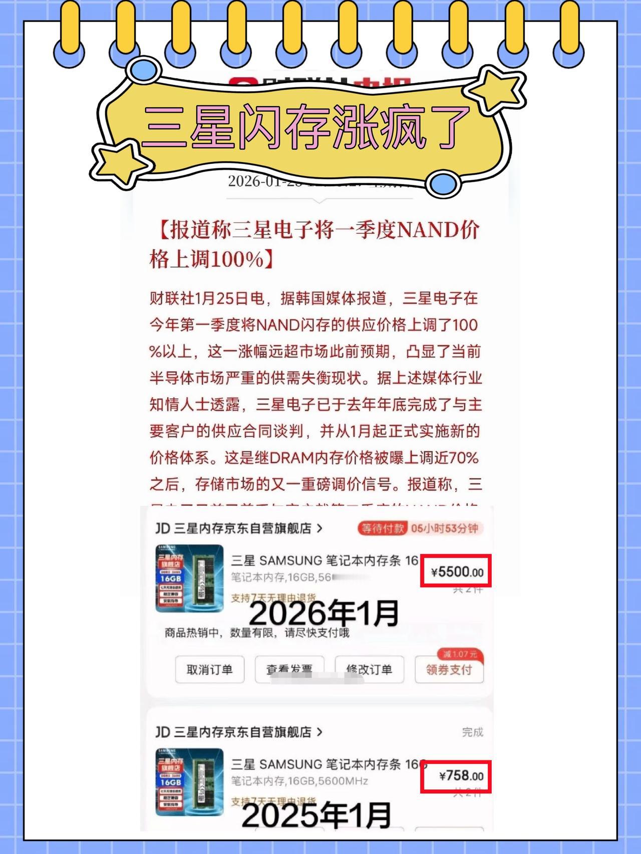 三星闪存这价格这是涨的比黄金还快...👀刚看到一个朋友发的消息三星闪存涨