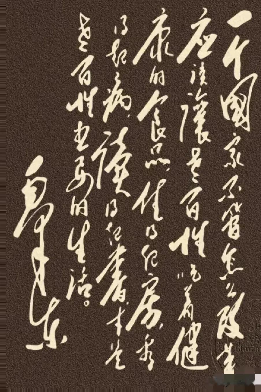 小学毕业的我，盯着毛主席的书法，一点一点认认真真的看，仍然没看明白写的是什么字？