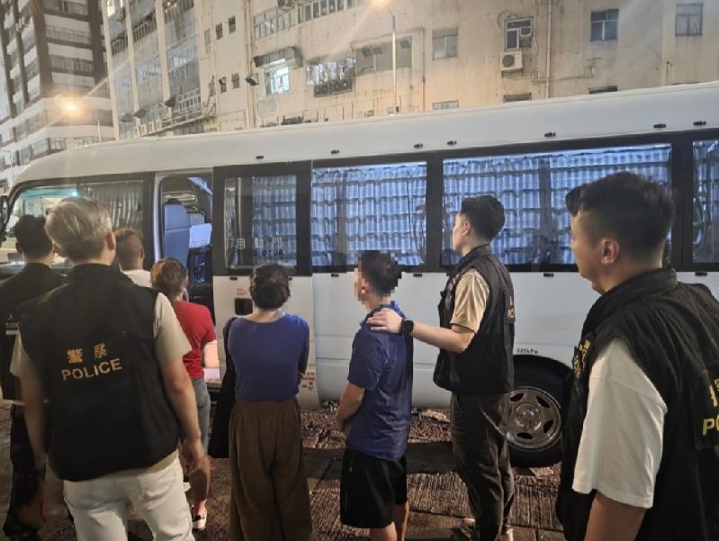 香港警方有组织罪案及三合会调查科（O记）人员联同各警区人员5月6至8日，在全港多