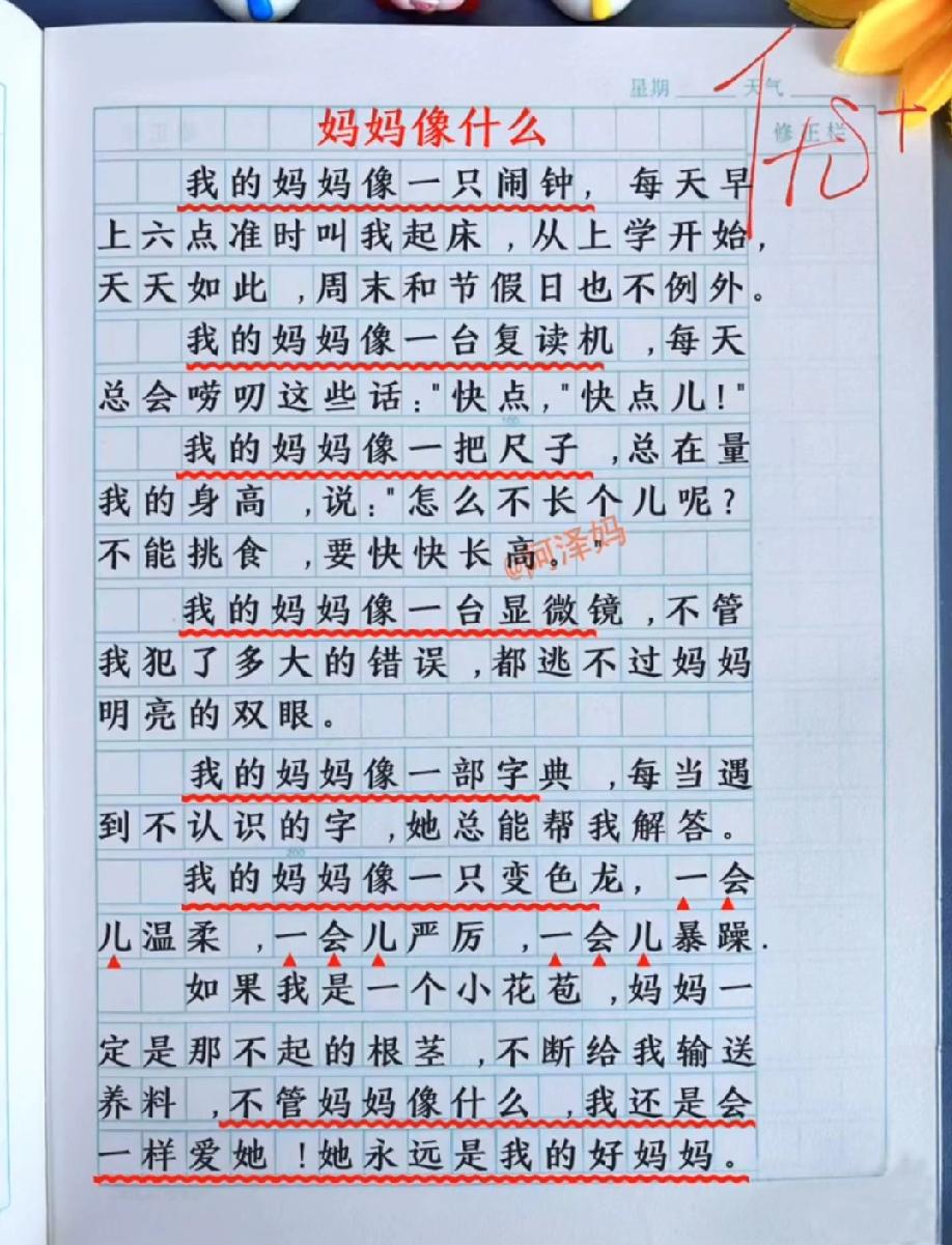 绝了！小学生写“妈妈像什么”，闹钟、显微镜全用上，网友：这是我妈本人！
