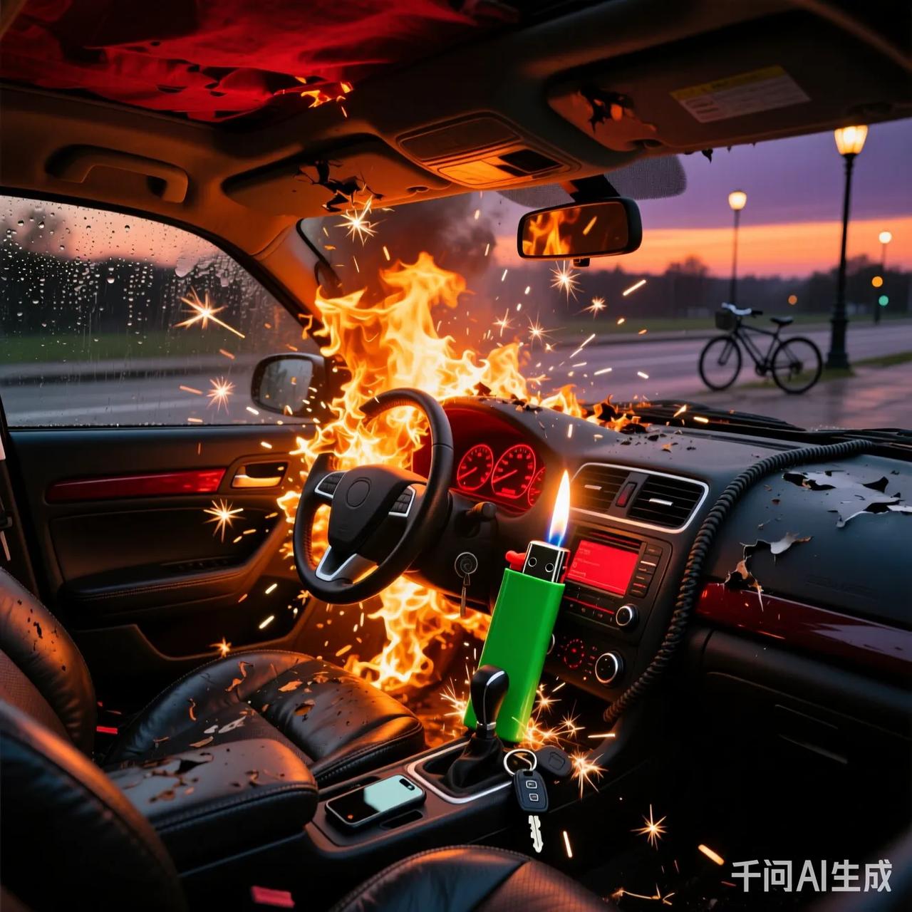 新能源时代，打火机日子不好过燃油车时代，打火机在夏天因放置不当引发车