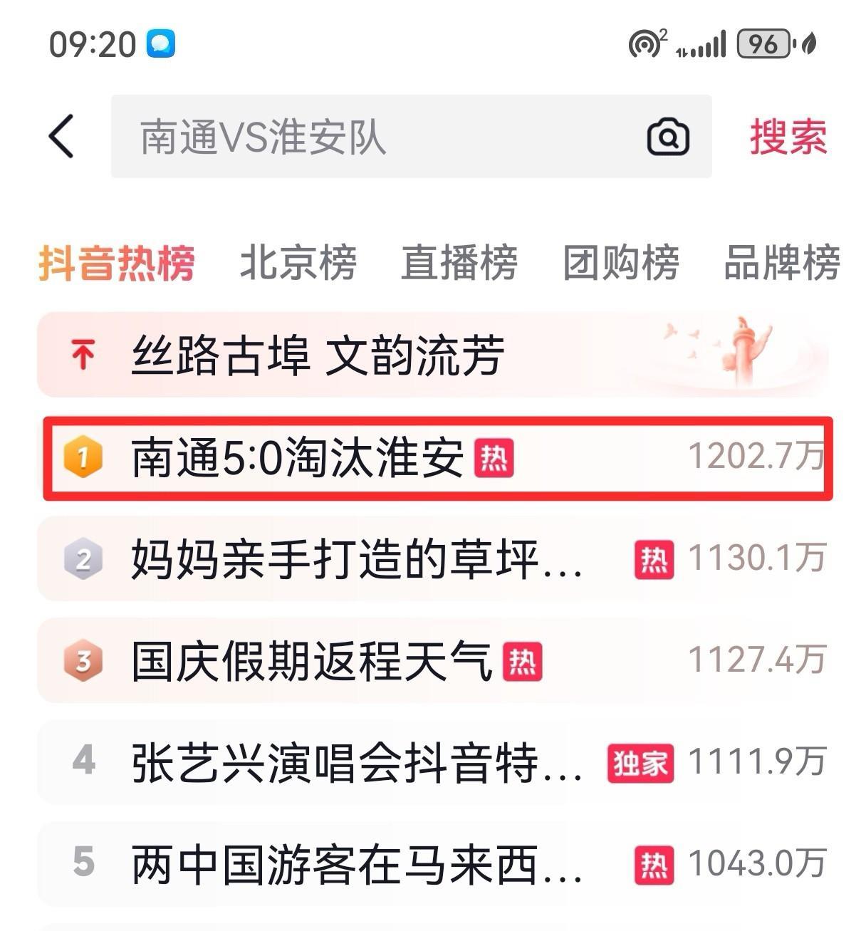 从昨晚南通队比赛结束开始，这个话题已经霸榜占据抖音热搜第一12小时了，这在苏超之
