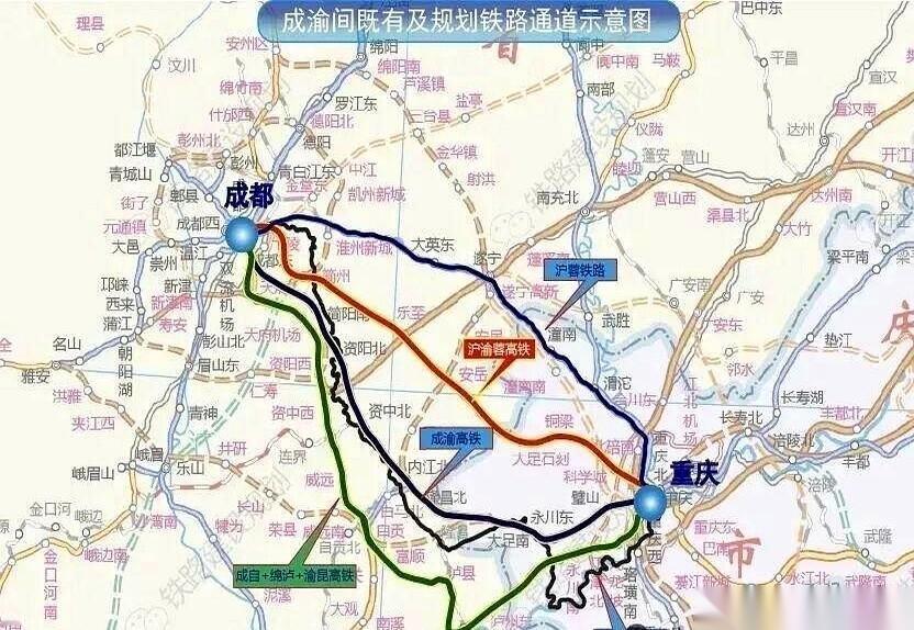 有人问，成都和重庆之间，到底要修多少条铁路才算“够”？我告诉你个数字，掰着手指