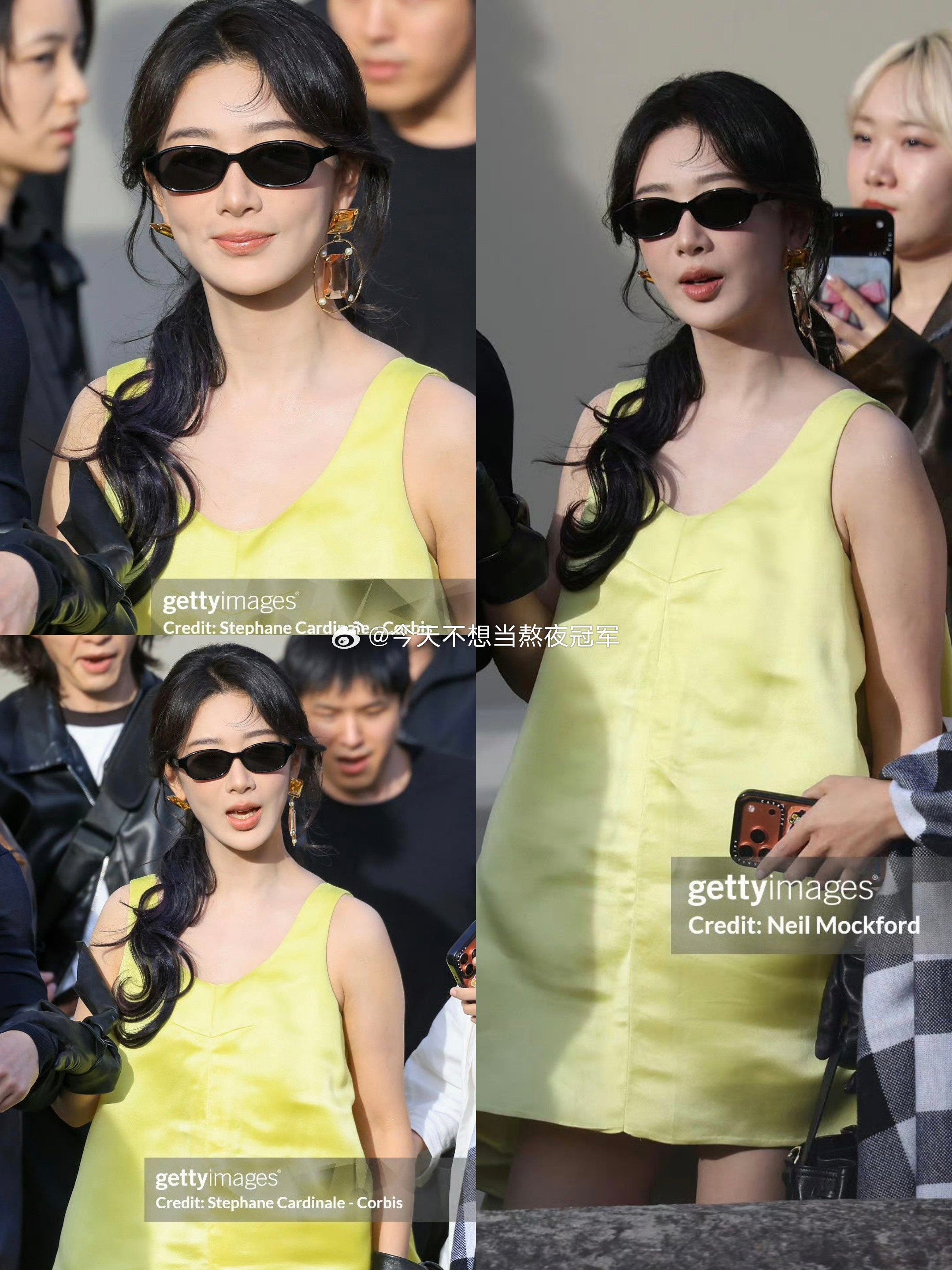 tg.迪丽热巴、杨紫、陈都灵90🌸巴黎时装周生图浅评左上、左下、右图