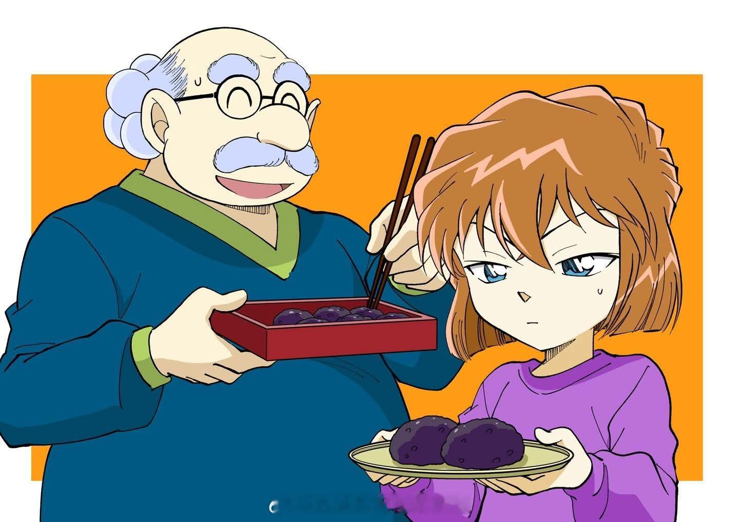 《灰原哀的科学事件档案》漫画家浅田美穗老师绘制的灰原哀&阿笠博士插图！田美穗