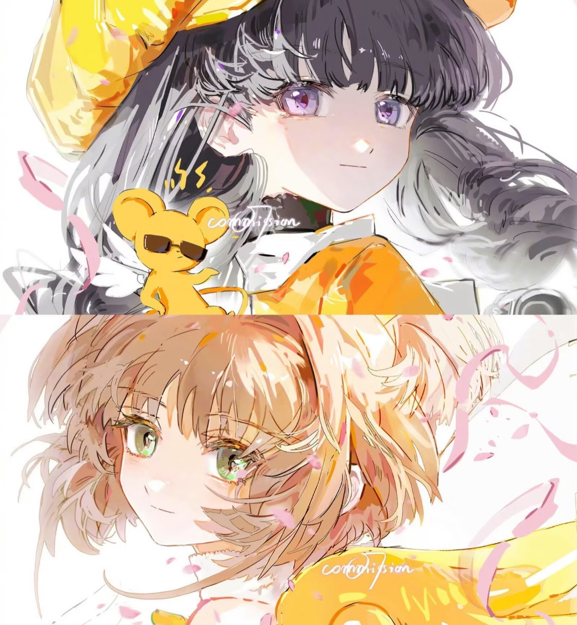 木之本樱&大道寺知世🌸插画师：-HOTTOGO-二次元招新季魔卡少女樱日漫