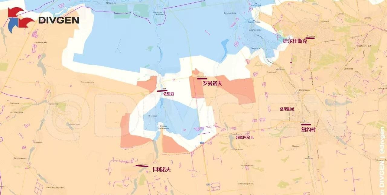 5月25日，俄罗斯国防部发文称已拿下顿涅茨克的罗曼诺夫村。该村位于捷尔任斯克西南