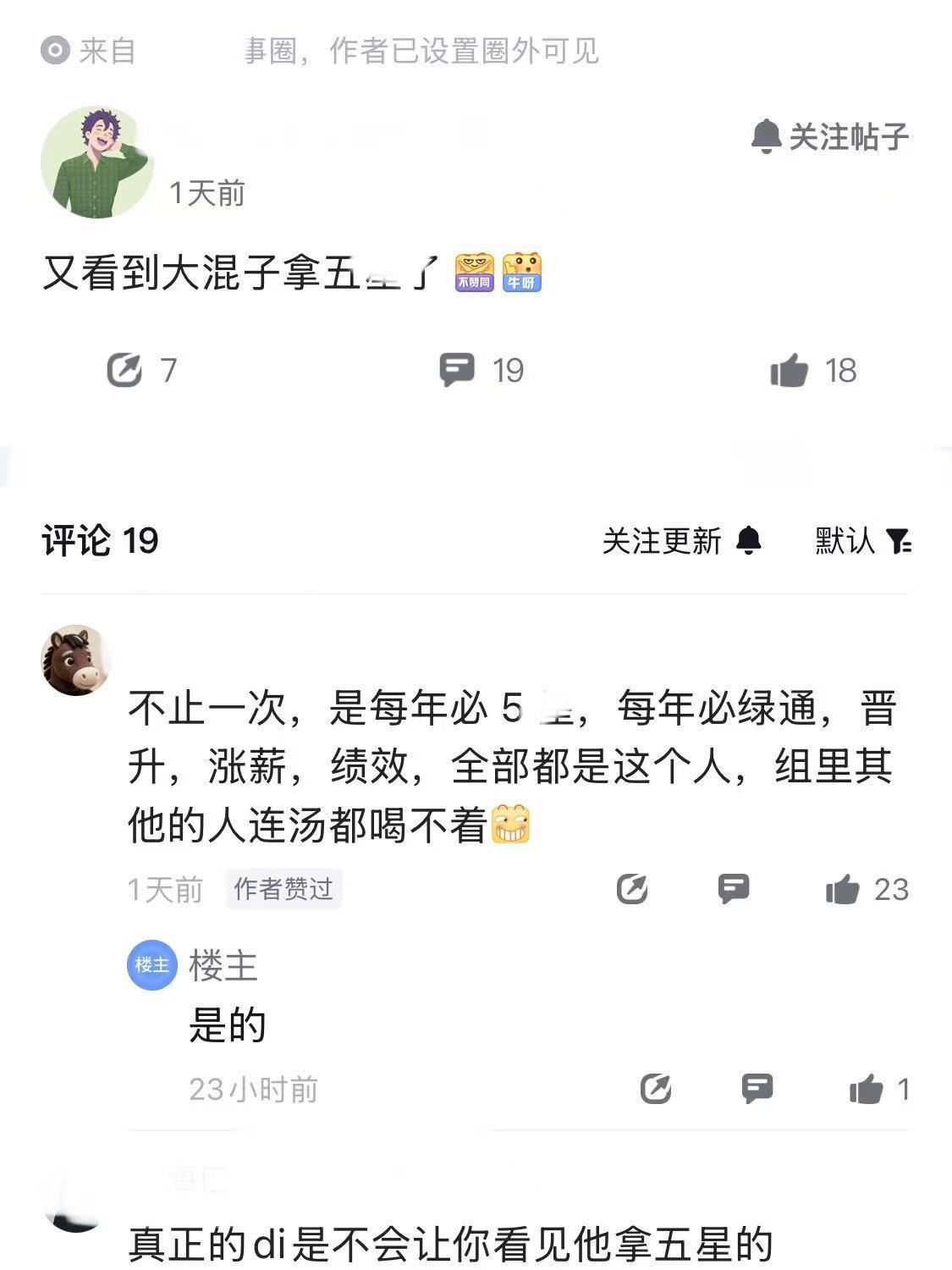 这太冲击普通人的三观了，某厂员工爆料，又看到大混子拿了高绩效。原本以为是搞抽象，