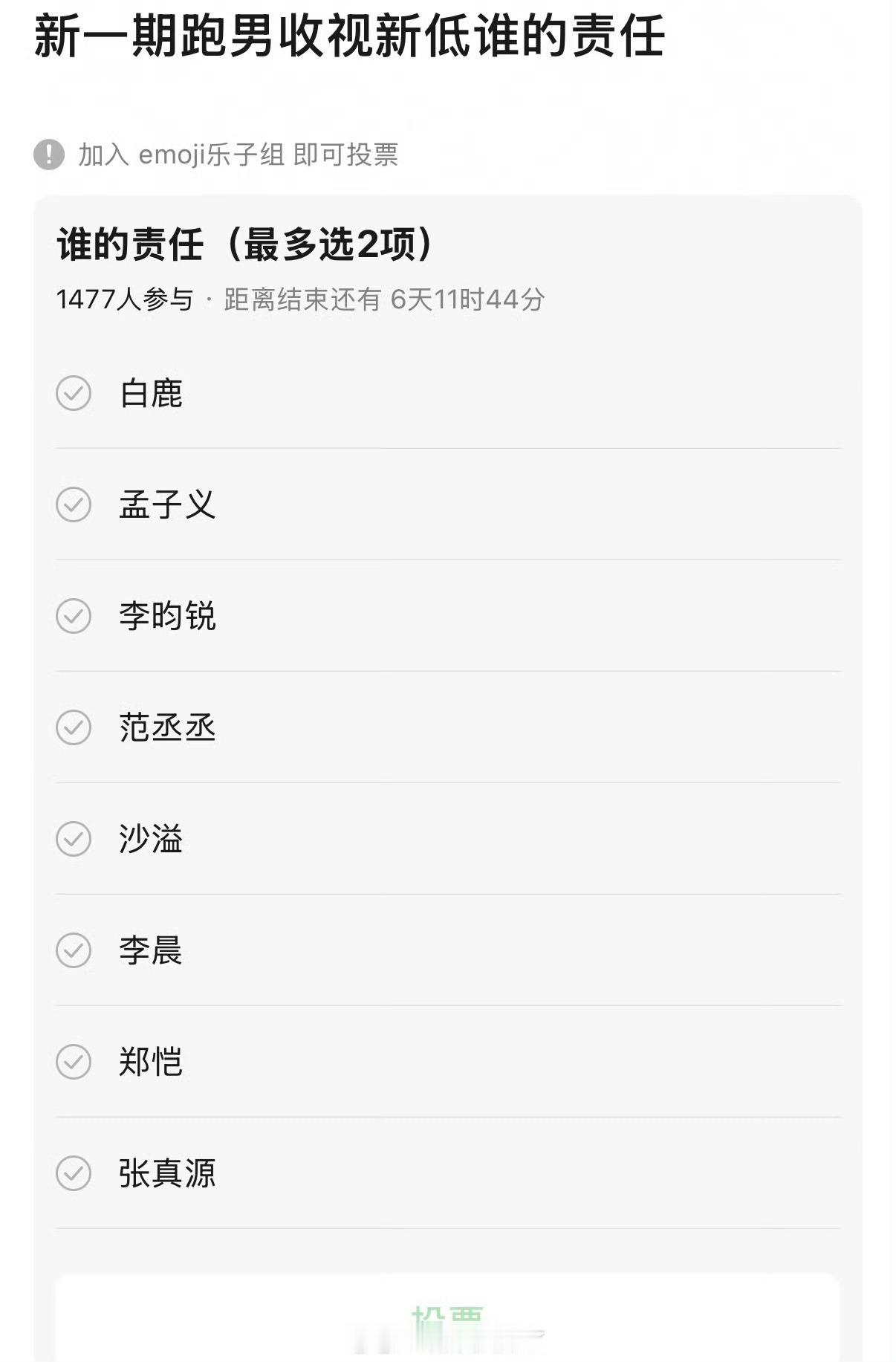 大家感觉新一期跑男收视新低是谁的责任？