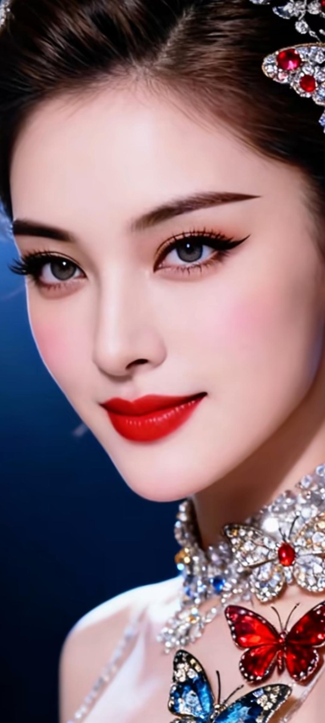 梦幻红唇，闪耀珠宝，优雅气质，美不胜收！
