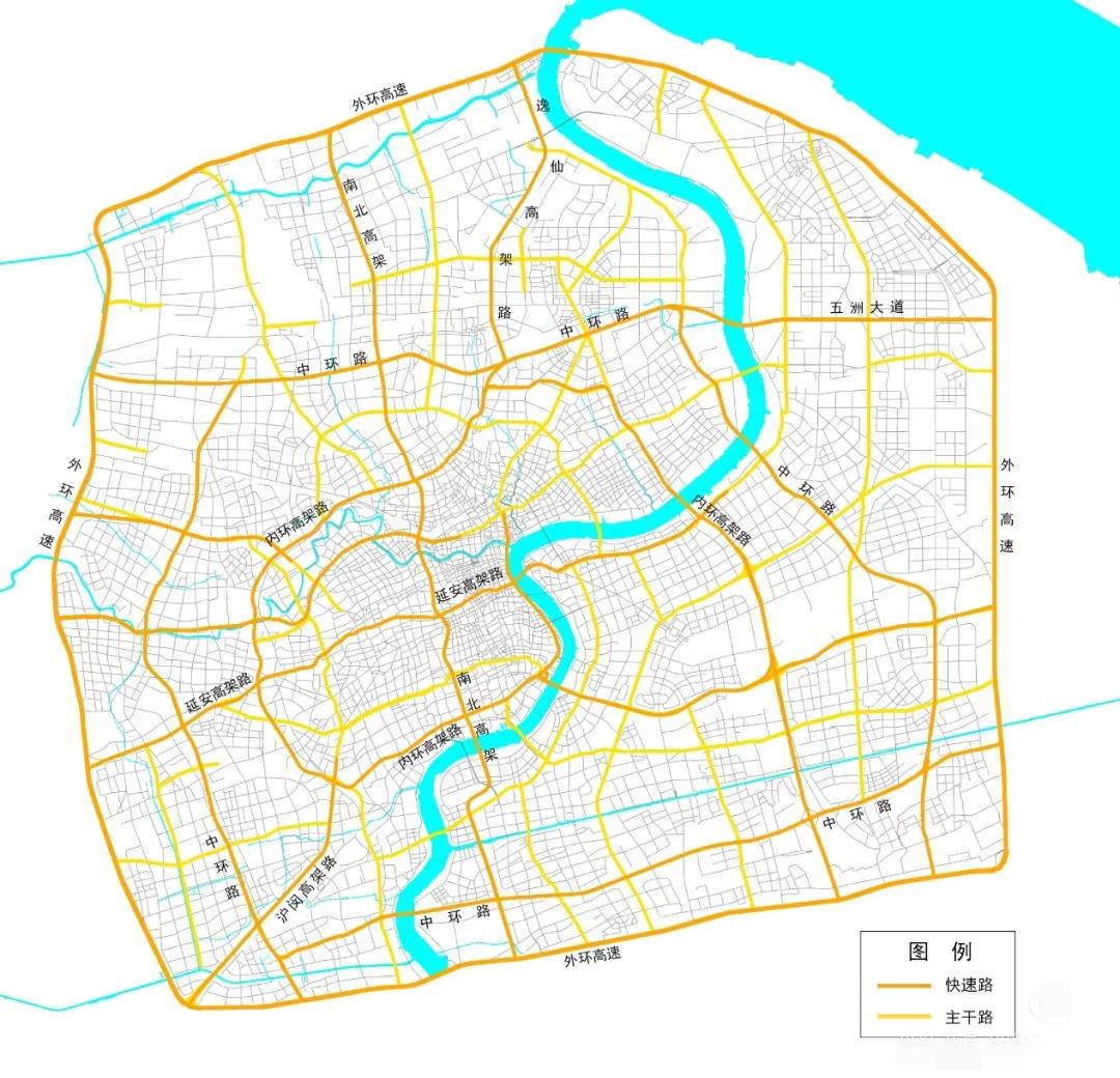 2024年上海市中心城主要干道网[呲牙笑]