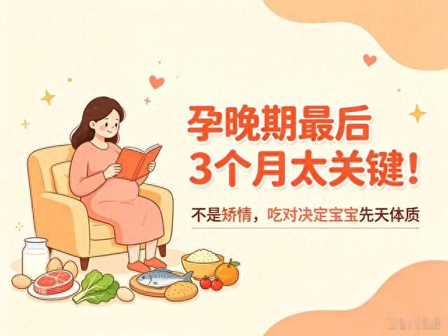 孕晚期最后3个月太关键! 不是矫情, 吃对决定宝宝先天体质
