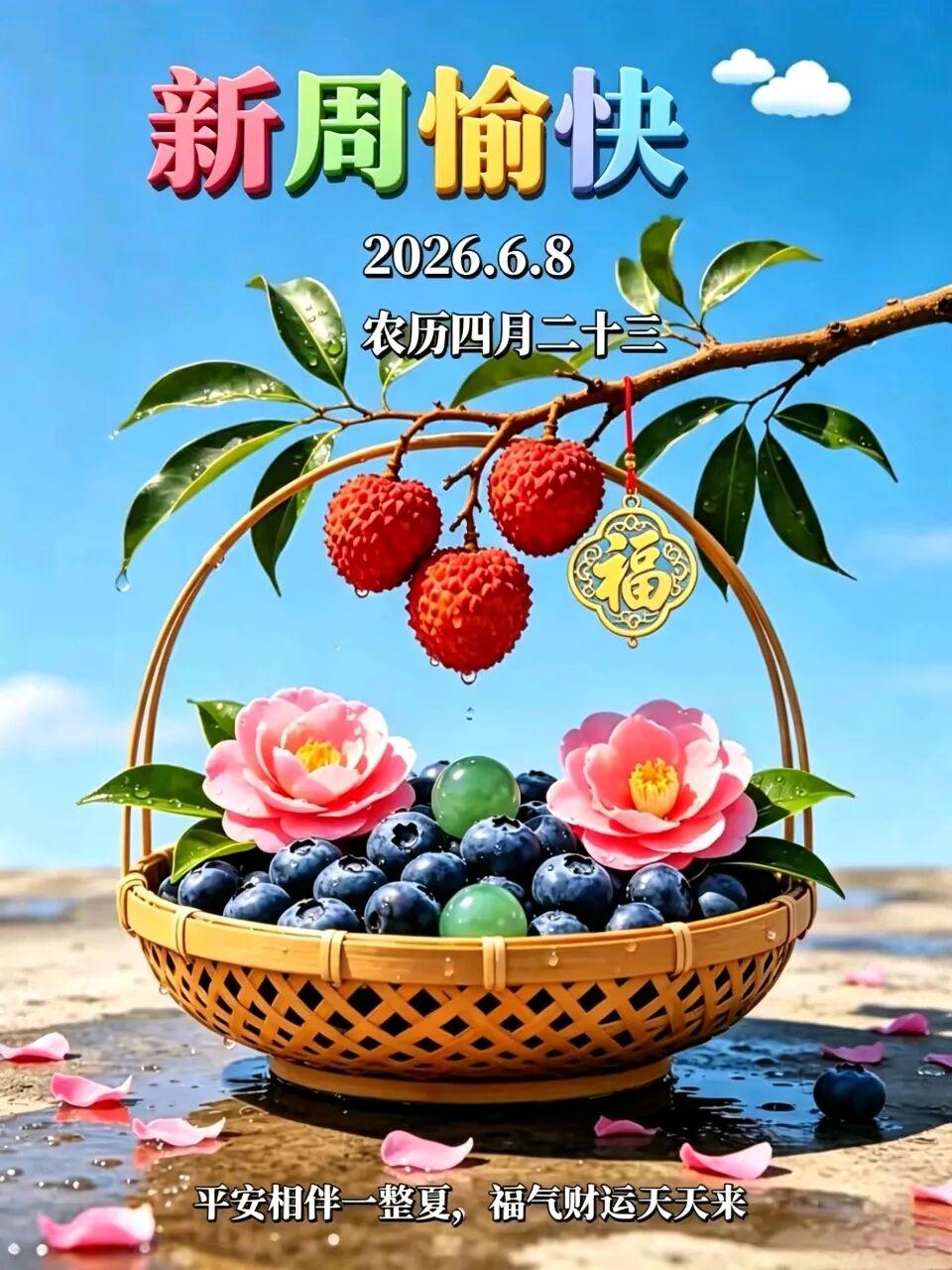 一份问候藏心意，一生善良载福气。一身康健添福气，一世平淡享欢愉，清晨安好，祝福大