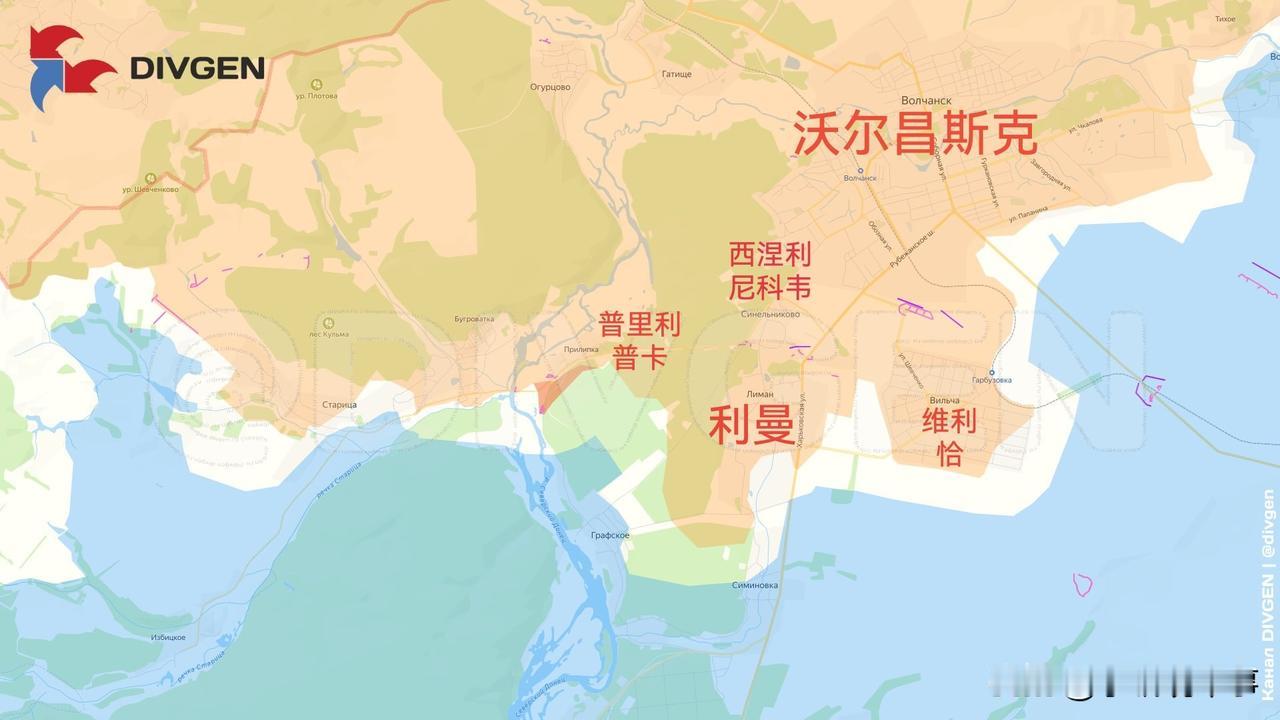 12月23日箭头社更新俄乌战报：图一：俄罗斯北方集群控制了沃尔昌斯克以西的普