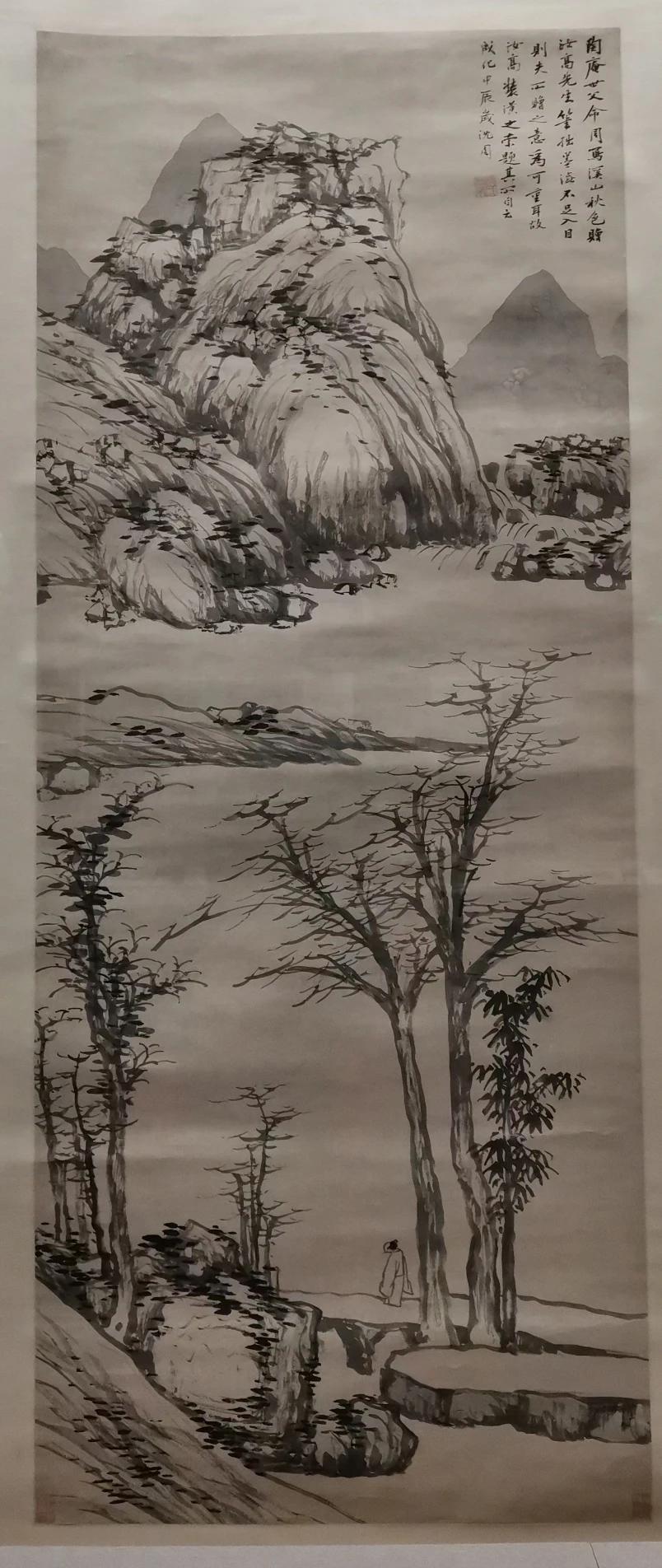 按下葫芦浮起瓢，瓜是越来越大2023年3月，南博展出的沈周《溪山秋色图》，满