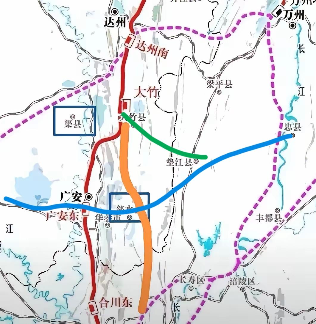 西渝高铁过境四川最大的意难平可能就是邻水了，其次是渠县，明明走大竹到邻水到重庆是