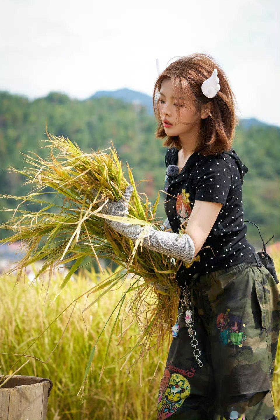 杨超越备菜像开了倍速大美女是个能干活的宝宝啊！一直是那个勤劳的小女孩