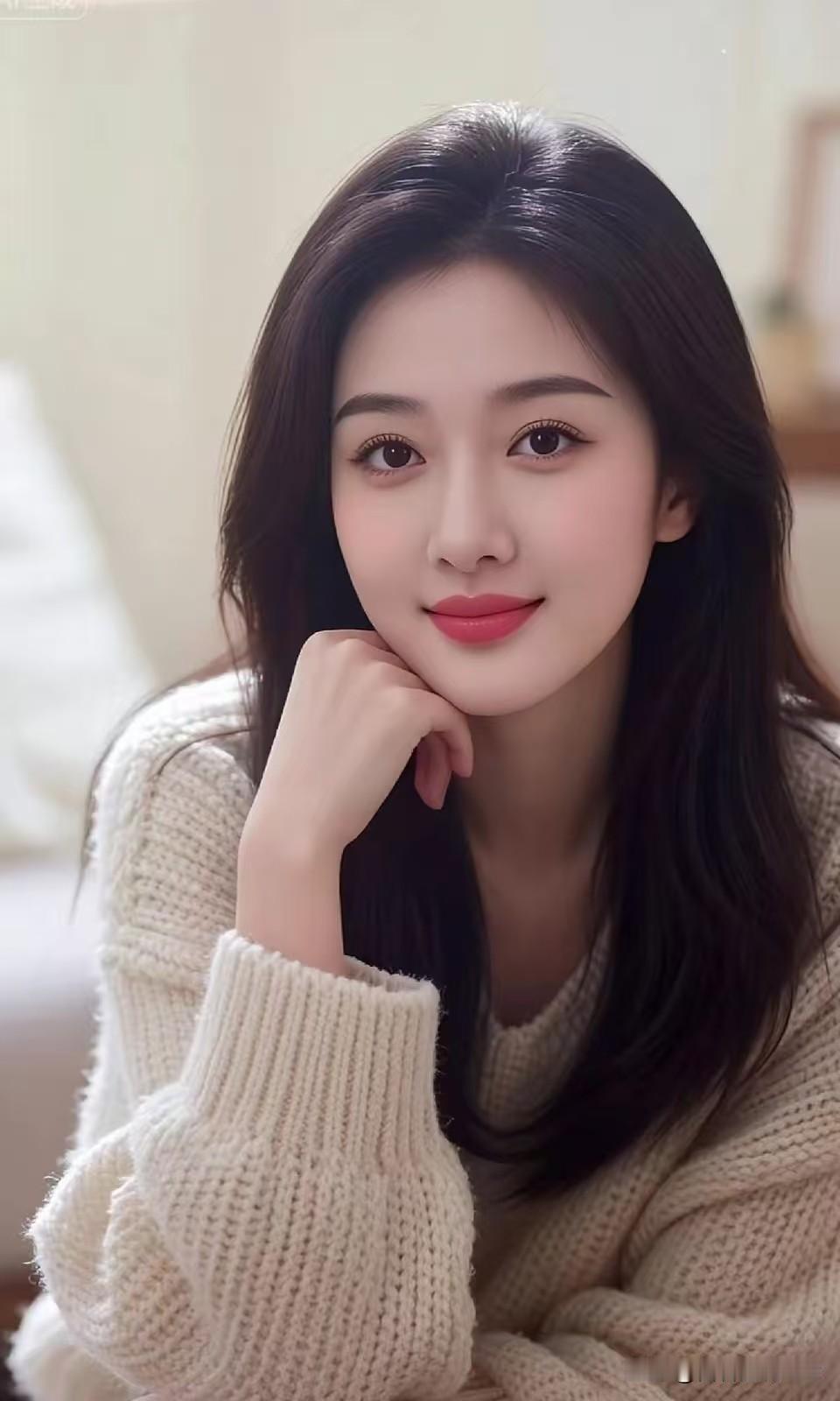 如梦令·软暖软语轻偎晴昼，素线毛衣初就。笑靥漾温柔，眼底春光微透。