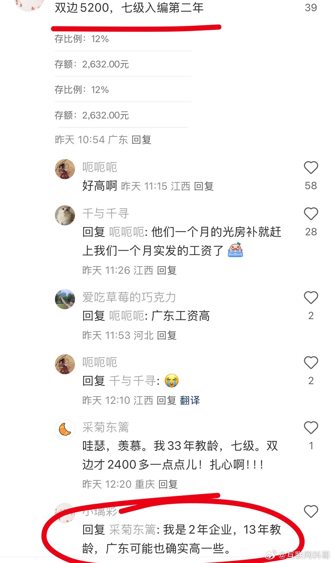 卧槽，广东在编七级教师的待遇真高，广东果然经济发达！百闻不如一见！​​​