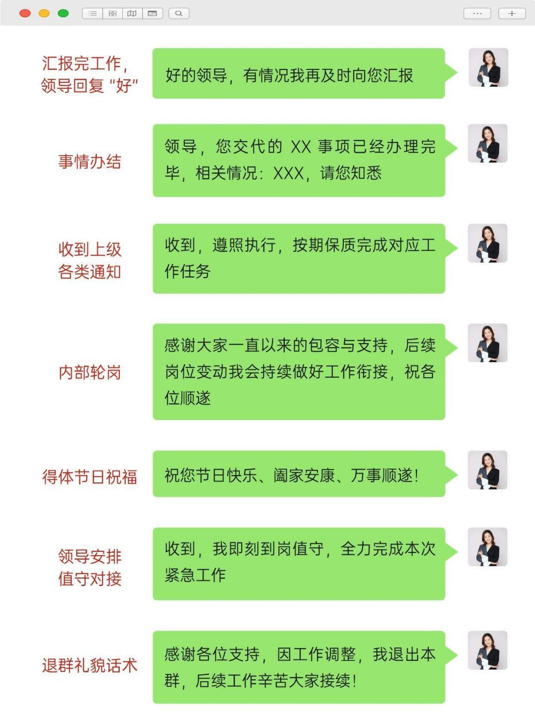 体制内微信礼仪​​​