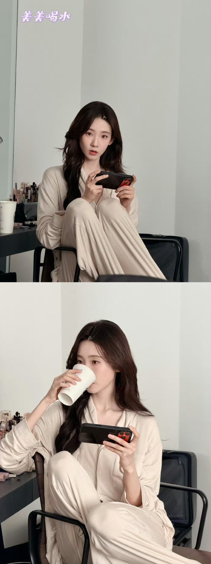 张艺凡你在用你的脸干什么张艺凡做猪鼻子张艺凡一次性晒出18张三月日常照，可爱搞怪