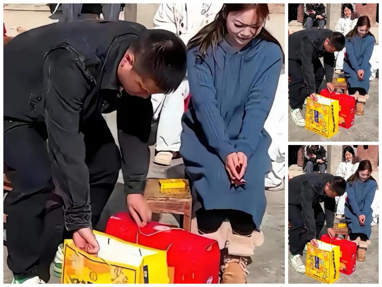 江西一男相亲时，男方拿着礼，带着烟，前来相亲，聊了半天，女子说咱俩不合适，男子