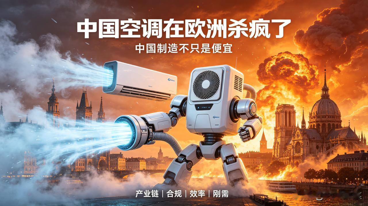 中国空调在欧洲杀疯了！狠狠撕碎欧洲维持百年的工业滤镜！欧洲连续极端高