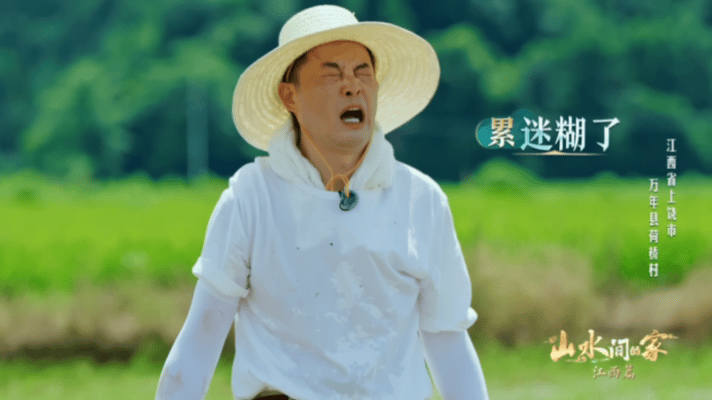沙溢干农活有种老一辈的踏实感沙溢下田干活也太接地气了！埋头插秧、给水稻脱粒忙得满