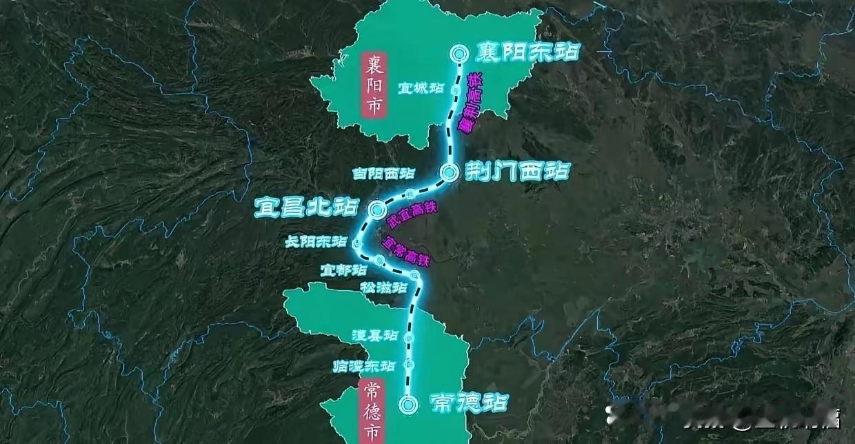 很多人都有疑问，呼南高铁在湖北境内，明明走荆州到湖南常德更顺直，为什么非要绕到宜