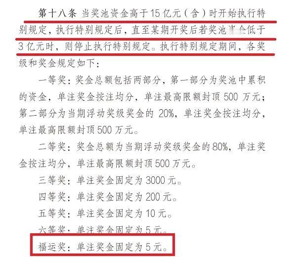 双色球奖池低于15亿，福运奖就停止？你们都理解错了。近期网上流传双色球低于1