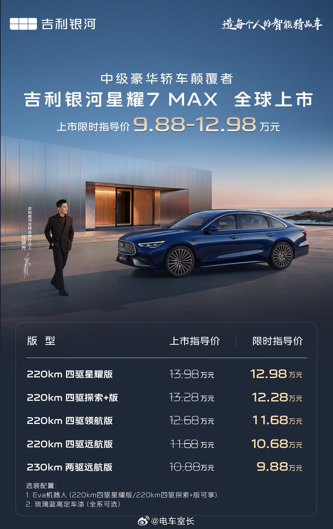 星耀7Max来了，9.88-12.98万，限时起售价竟然还是做到了10万以内。