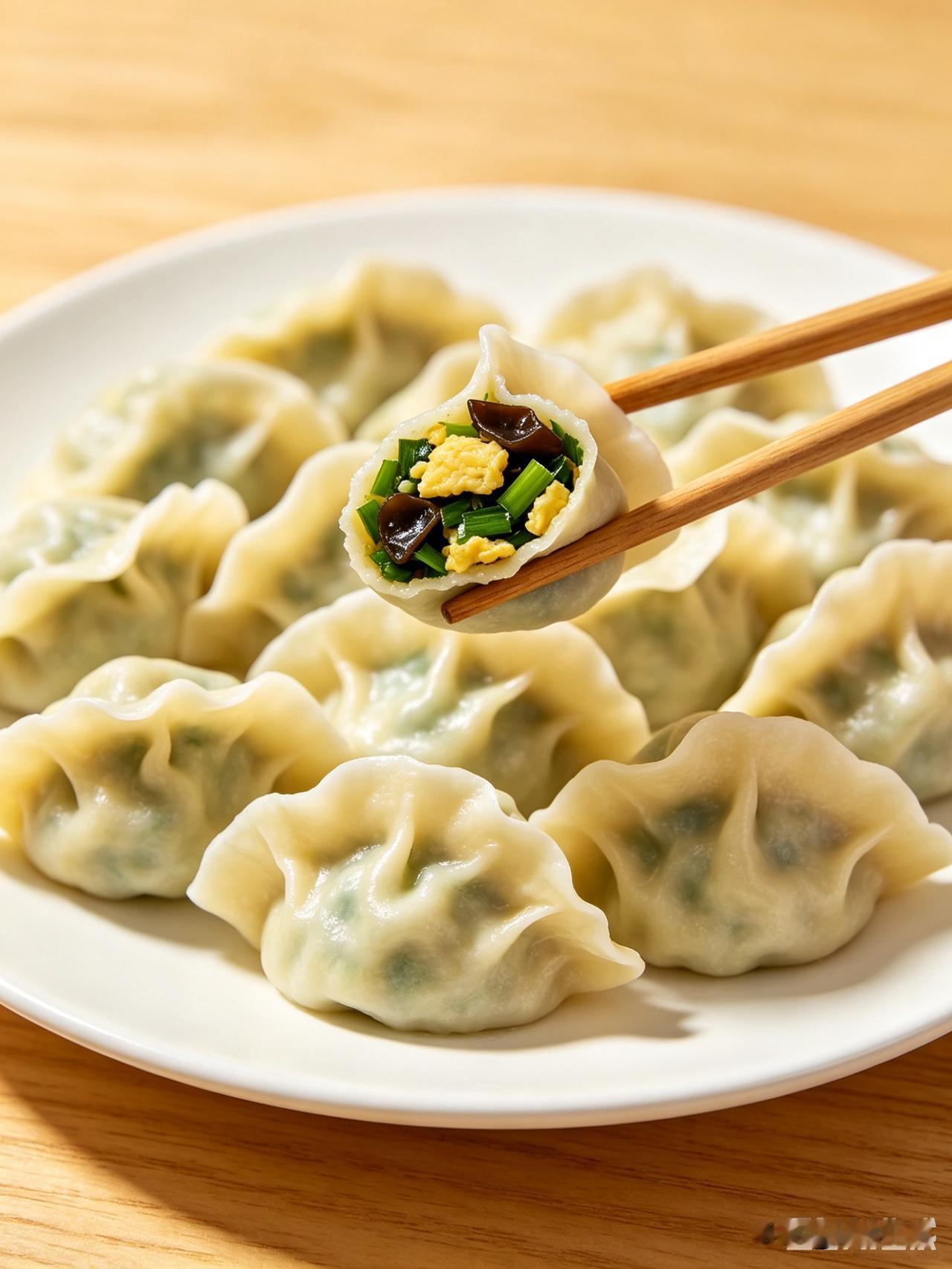 我这个老做饭的也翻车，韭菜鸡蛋粉条木耳的馅，很完美，到了和面的时候翻车了，水到多
