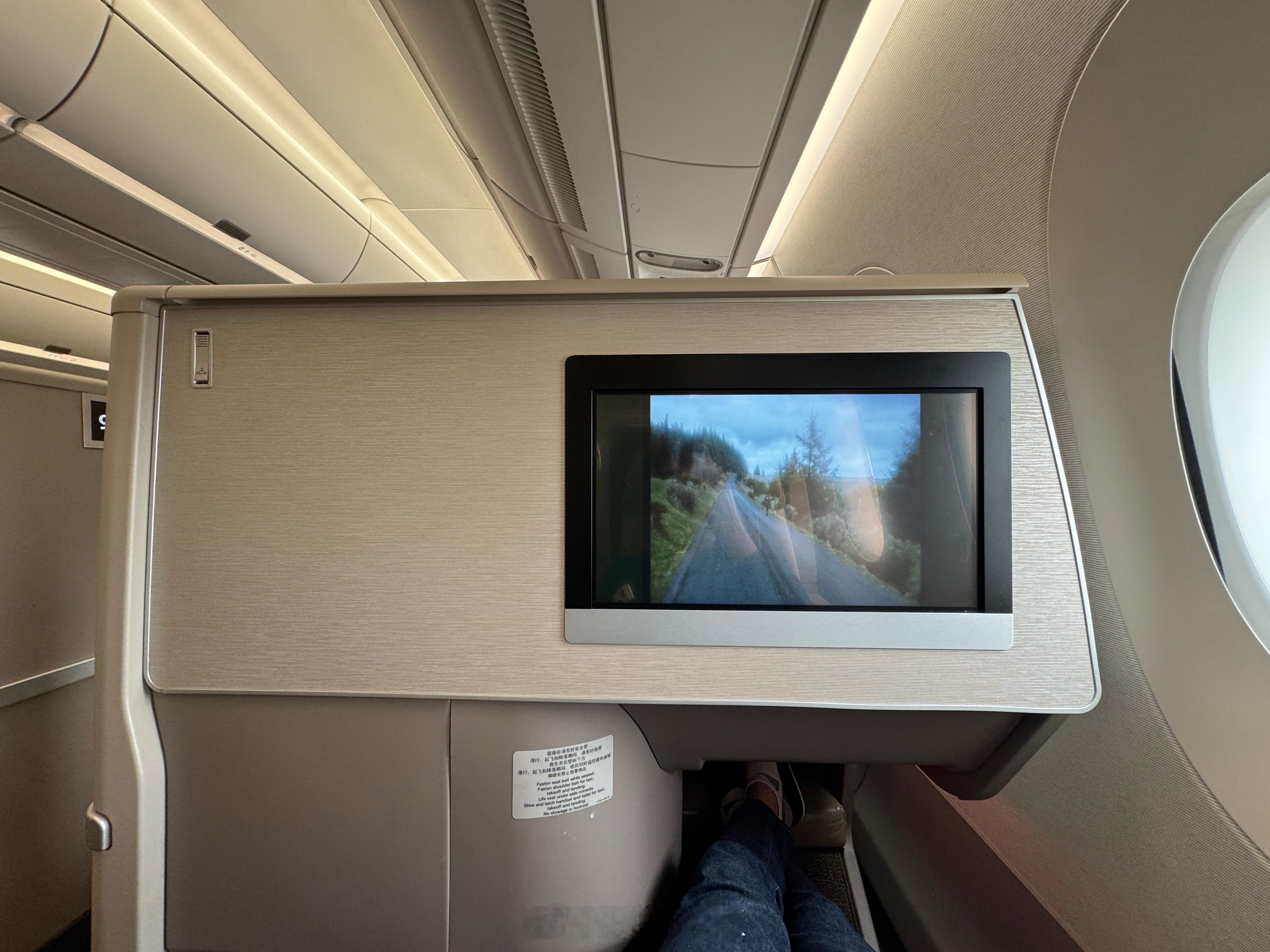 中午可以回国了，这个屏幕可真大，第一次做空客350。这几天一直吃寿喜锅、烤三文